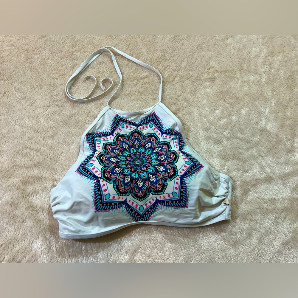 La Vie En Rose Mandala High Neck Bikini Top M